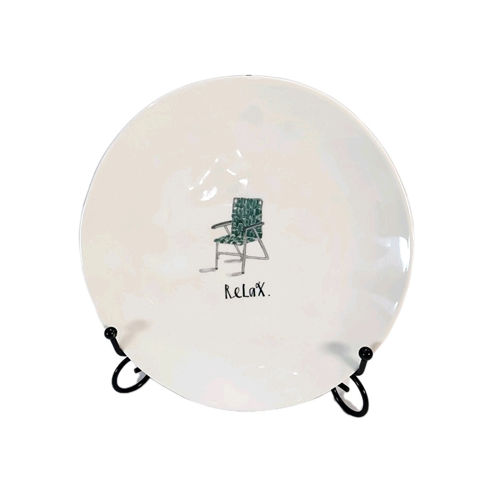 Rae Dunn Artisan Collection Relax 8 Inch Plate
